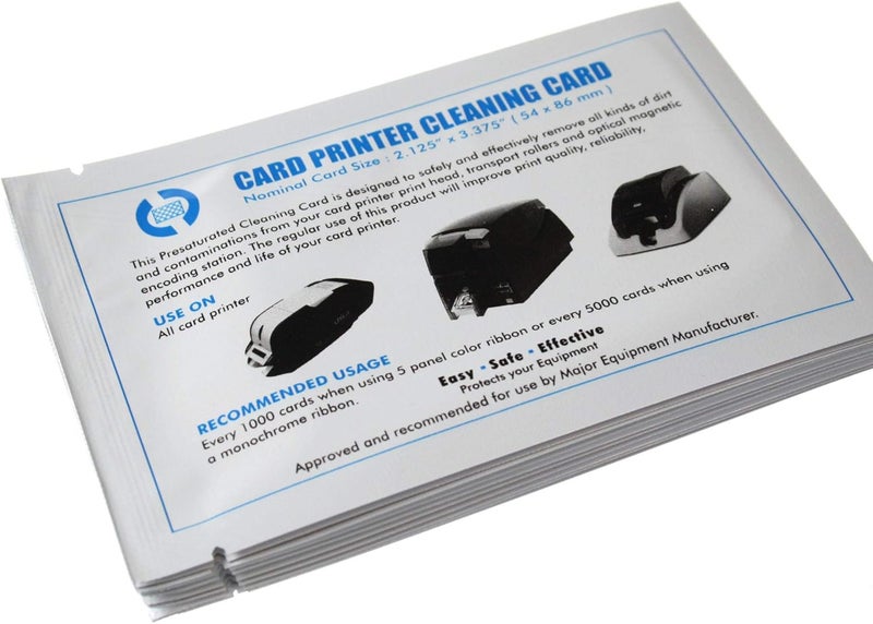 UBICON Card Reader Cleaning Card - Pre-Saturated with 99.9% IPA, Effective Dirt and Oil Remover, Compatible with ATM, POS, Swipe and Smart Card Readers - 2.125 x 3.375 Inches (10), UBSCR80 - Image 1